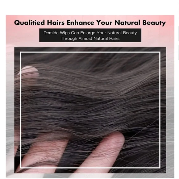 Demides Synthetic Hair Pink Wigs None Bangs 14 Inch Straight Ombre - Picture 4 of 5